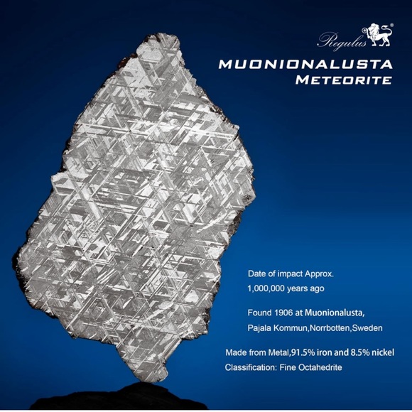 Regulus Meteorite Brooch Set | Iron-Nickel - Astronaut Pin Outer Space Series - Picture 6 of 7